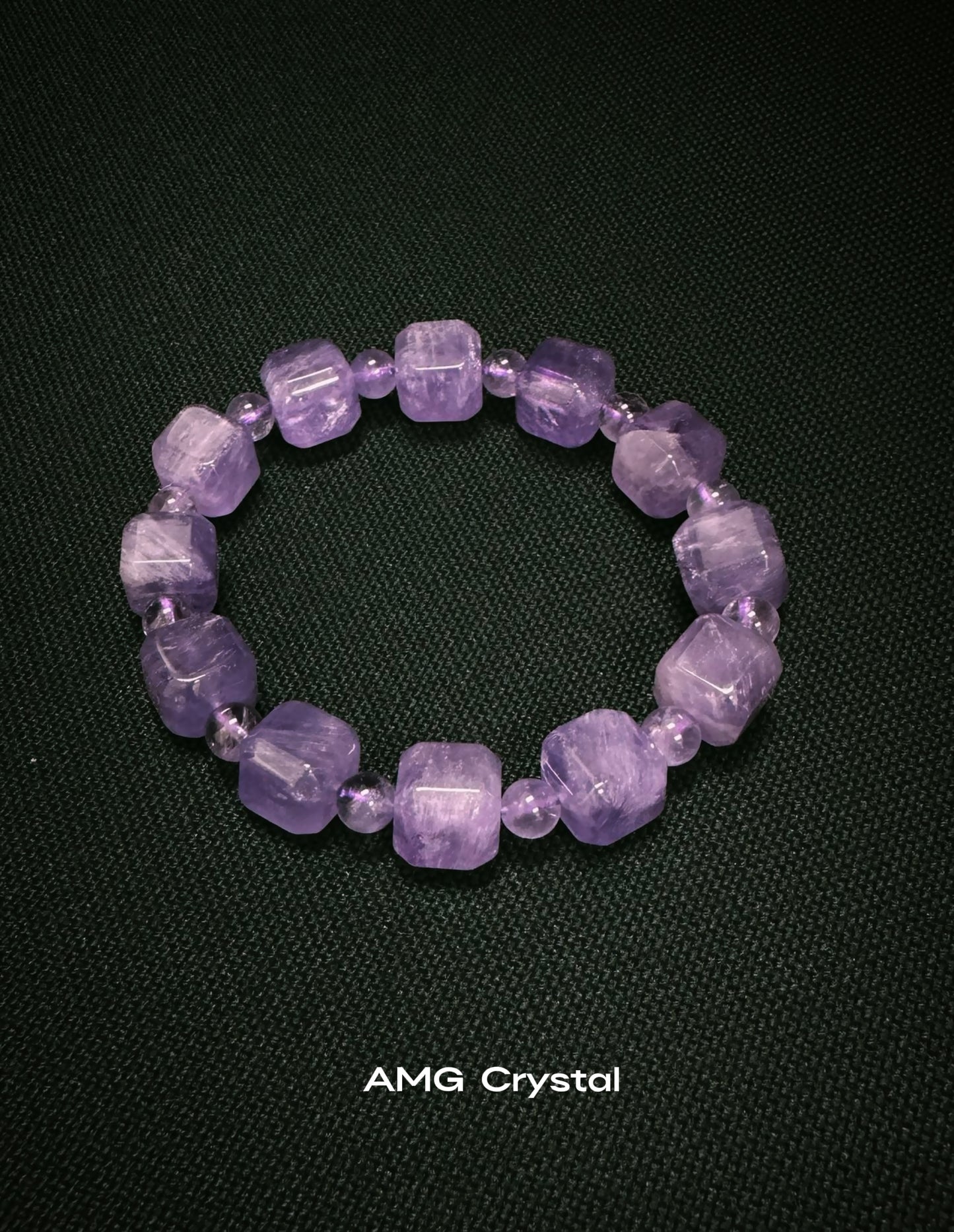 Natural Amethyst “Sugar Cube” Bracelet - Chakra Healing & Spiritual Harmony