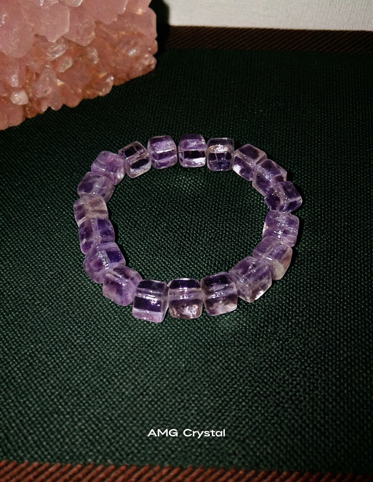 Natural Amethyst “Sugar Cube” Bracelet - Chakra Healing & Spiritual Harmony